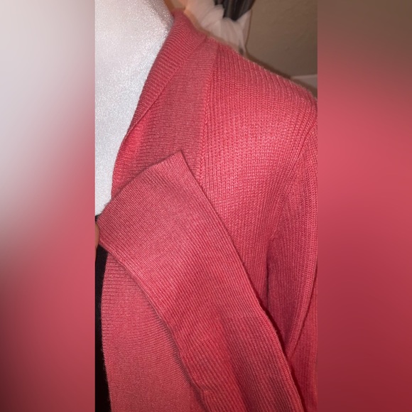 A NEW DAY Women’s Oversized Soft  Relaxed Fir CORAL~PINK Cardigan Sweater XS EUC - Picture 6 of 9